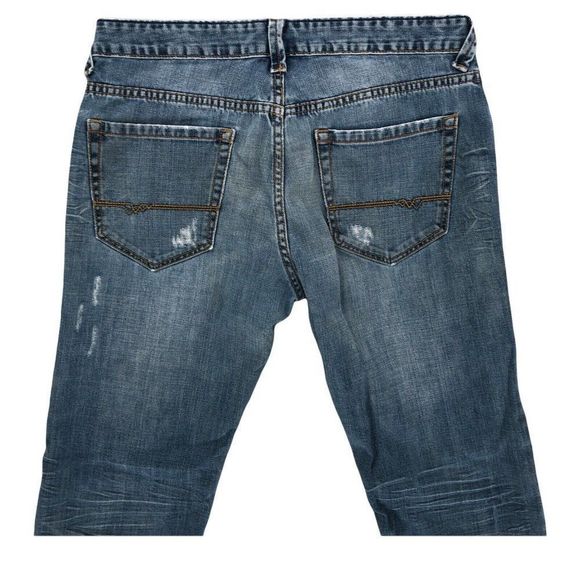 Industry Supply co Mens Jeans Blue Size 34x34 Denim Distressed Relaxed Straight - Picture 6 of 12